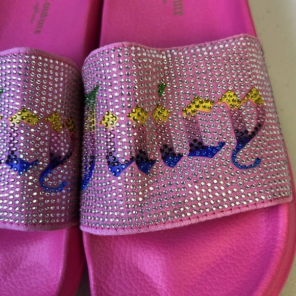 Juicy‎ Couture WOMEN'S WANDER RHINESTONE SANDALS WOMEN'S IN PINK RAINBOW Size 9 - Picture 4 of 15